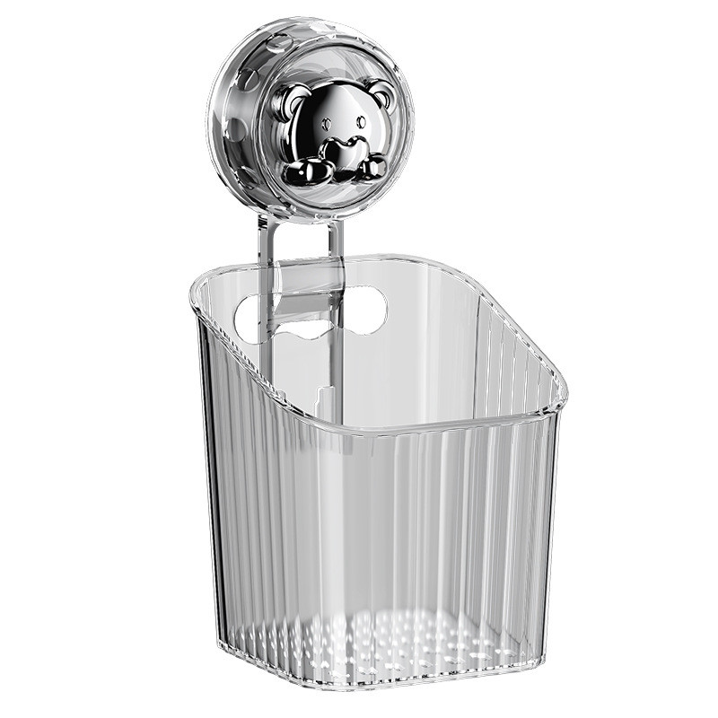 Cốc Hút Đa Năng Gừng Tỏi Hộp Bảo Quản Cho Nhà Bếp Treo Tường Không Khoan Giỏ Hành Giá Thoát Nước