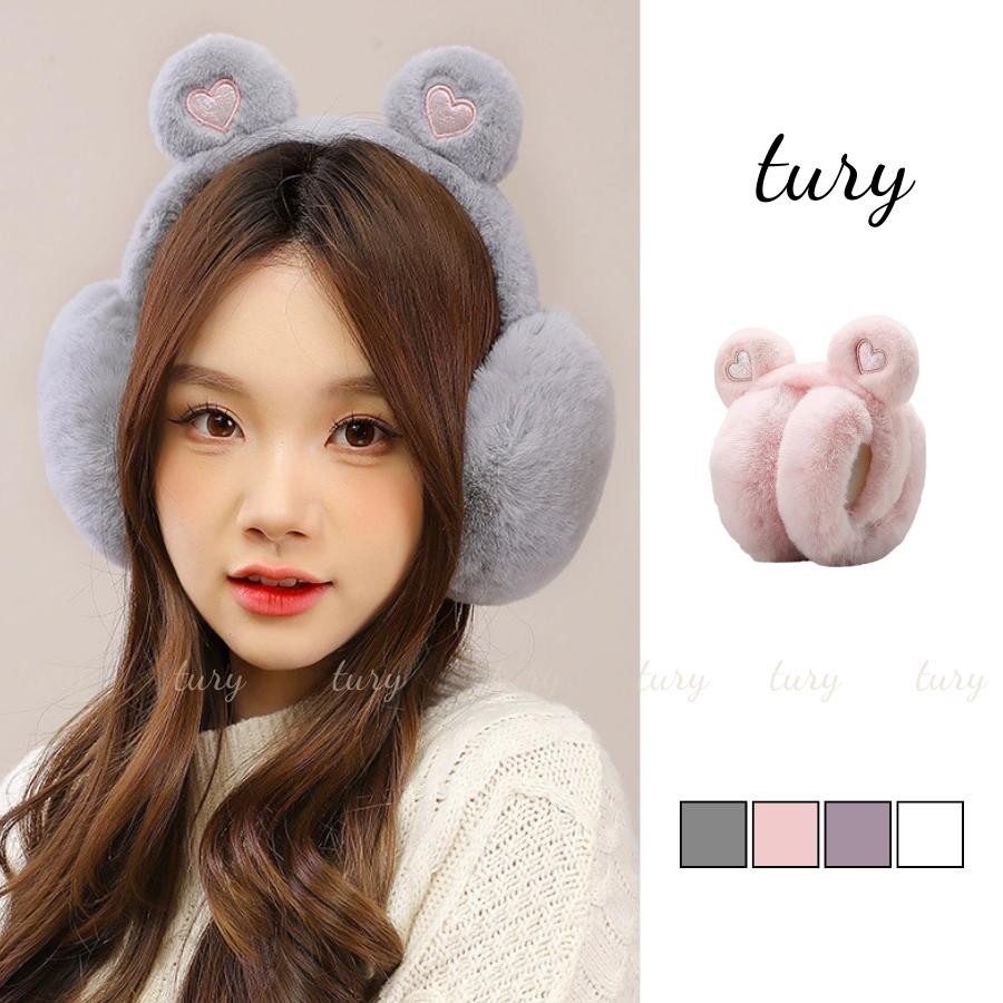 Bông Chụp Tai Unisex Nam Nữ - Tury -  Chụp Tai họa tiết tai gấu - BT007