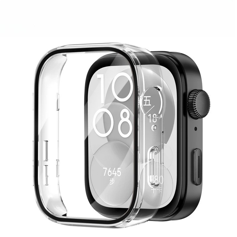 Kính + Ốp Lưng Cho Apple Watch Series 11 10 9 8 7 S6 5 4 3 2 1 SE SE2 SE3 38mm 40mm 41mm 42mm 44mm 45mm 46mm Bảo Vệ Màn Hình Toàn Diện PC Cứng Ốp Lưng Kính Cường Lực