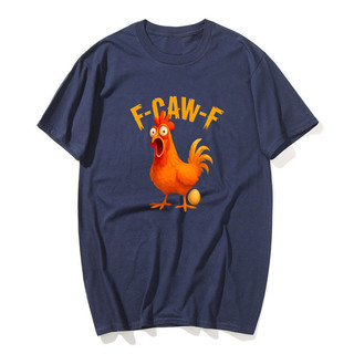 Ngộ nghĩnh F-CAW-F Gà La Hét FcawF Trứng Gà Meme Hài Hước Áo nam Nữ 100% Cotton Áo Sơ Mi Tay Ngắn Áo Size S-XXL