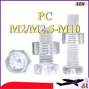 Ốc Vít pake đầu tròn Bulong Đầu Tròn suốt (PC) Bu lông nhựa / Đai ốc M2-M10
