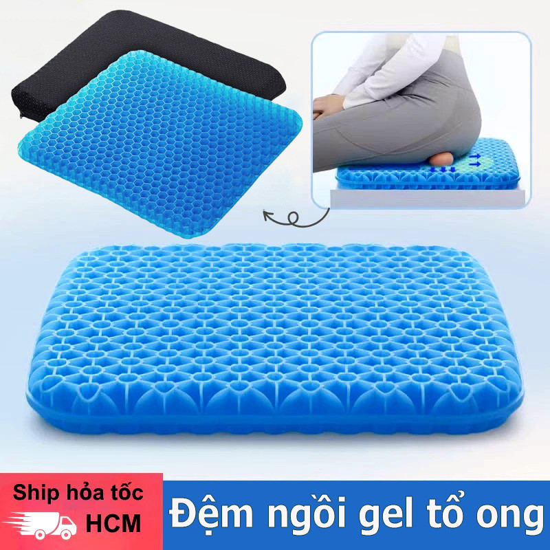 Đệm ngồi gel tổ ong 3D thoáng khí gấp gọn - Chống mỏi lưng, ghế văn phòng & ô tô | BigBuy360 - bigbuy360.vn