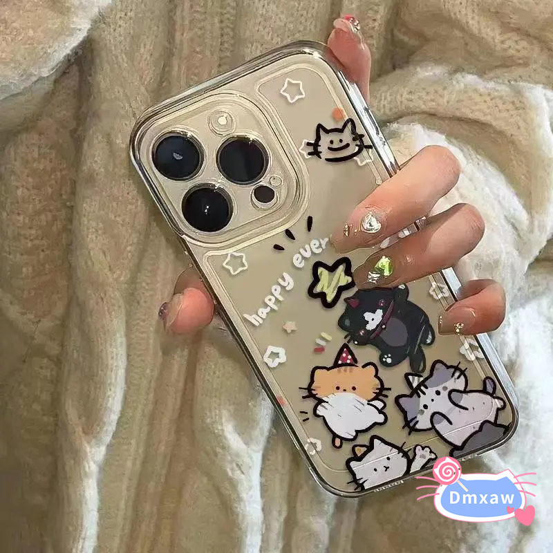 Phim hoạt hình dễ thương Cat Line Star Phone Case For Nothing Phone 3 3A Pro 2 2A Plus 1 CMF 1 5G 4G Vỏ bảo vệ Camera Vỏ mềm trong suốt
