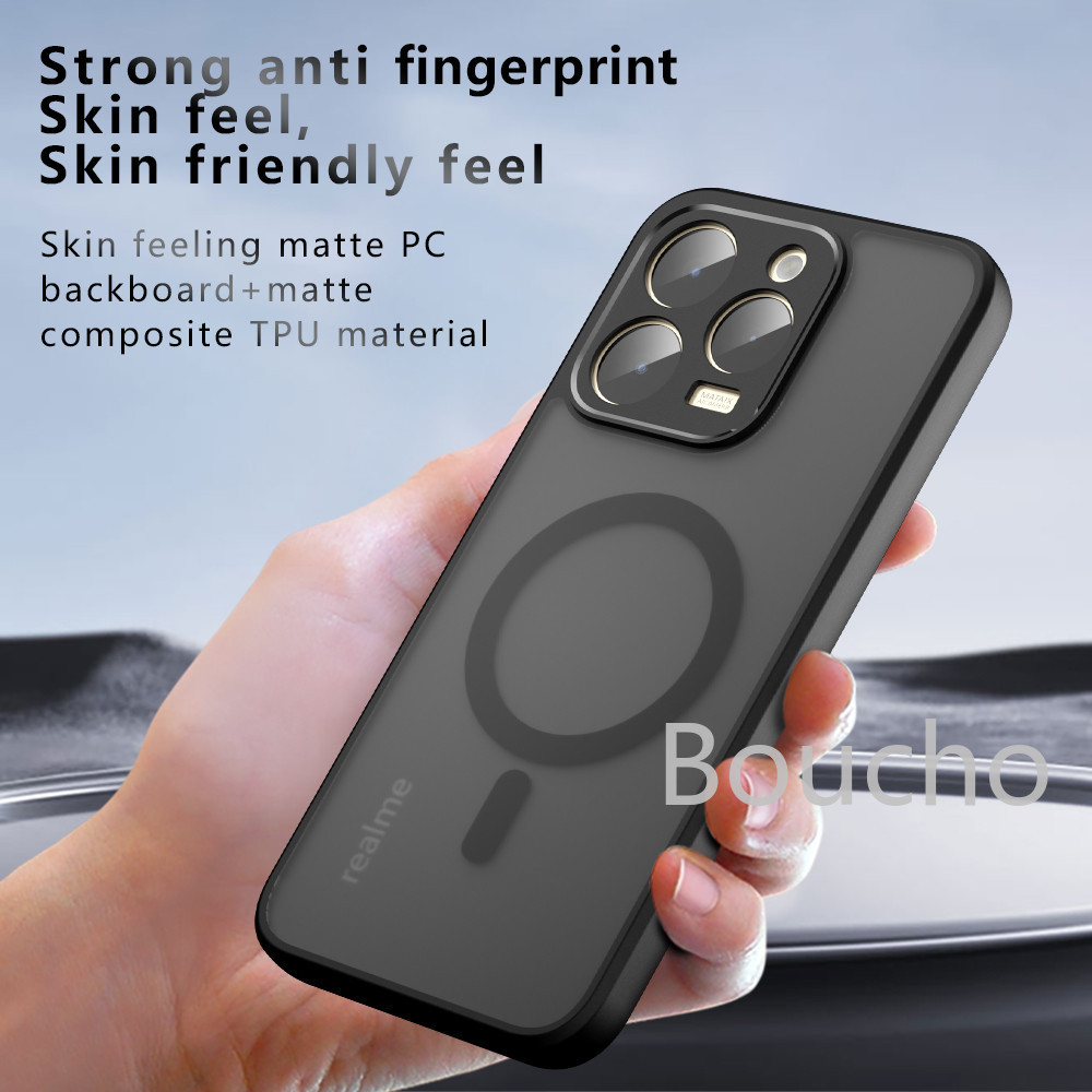 Ốp Điện Thoại Cho Realme 15T Realme15T 5G Matte Armor Chống Sốc Chống Vân Tay Mặt Sau Bìa Cứng