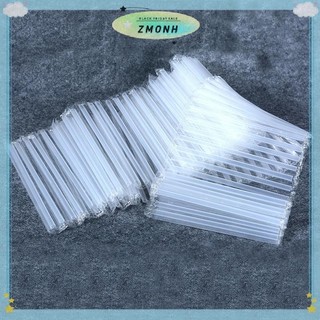 ZMONH 500 Chiếc DIY Ống Hút Nhựa Dùng Một Lần Ngắn Trong Suốt Nhọn Mỏng Ống Hút Uống Hàng Hóa Phụ Kiện Nhà Bếp