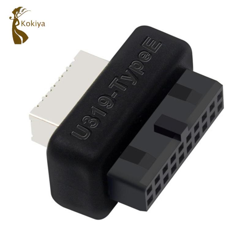 Kokiya USB 3.1 3.2 Pin Loại A Key Front Panel Adapter USB3 19P 20P sang Type E Header Converter, USB C Header Adapter