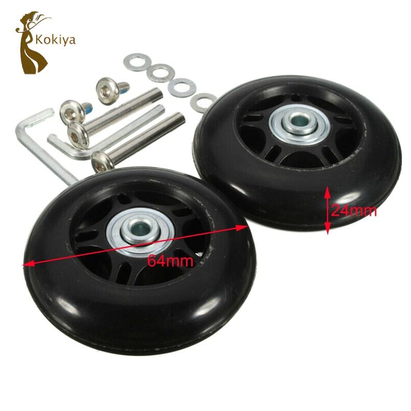 2 Miếng Vali Hành Lý Bánh Xe Thay Thế Với Bánh Xe Vít Vòng Bi Sửa Chữa