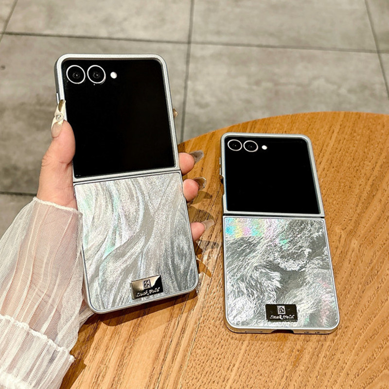 Slim Gradient Màu Kẹo Mềm Vòng Khóa Ốp lưng Samsung Galaxy Z Flip 7 Z Flip 6 Z Flip 5 Z Flip 4 Z Flip 3 Ốp Lưng Cứng Chống Sốc