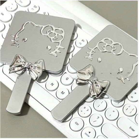 Gương trang điểm cầm tay, gương bạc vuông họa tiết dễ thương makeup sang chảnh tiện lợi nhiều mẫu