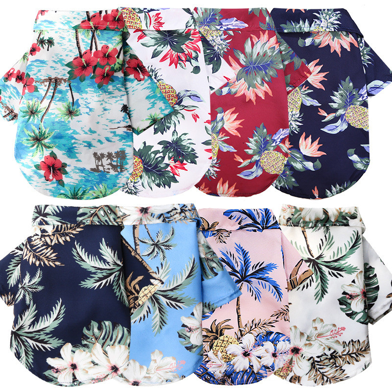 【Ready Stock】 Spring and Summer Thin Clothing Small Medium Dog Cat Pineapple Dog Shirt Pet Dog Cat Golden Retriever Clothing Supplies z3tN