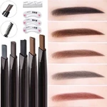 Mking Đẹp Bút Chì Lông Mày Chống Thấm Nước Chống Mồ Hôi Lâu Dài Chống lem Bút Chì Lông Mày Tam Giác Xoay Hai Đầu Có Đầu Bàn Chải — ảnh 2