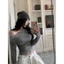 Milyfashion Pure Desire Ren Khâu Dây Áo Thun Nữ Đầu Thu Thiết Kế Cảm Giác Slim-fit Bên Trong Ngắn Top Bé tee