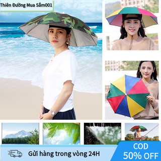Mũ che nắng mưa đa năng kiểu dù hai tầng phù hợp với mọi lứa tuổi cho các chuyến du lịch dã ngoại cắm trại và tham quan