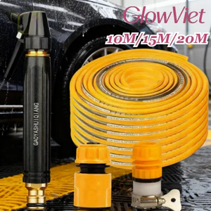 Vòi Xịt Tăng Áp 10m/15m/20m - 3 Chế Độ Phun, Lực Nước Mạnh, Khớp Chống Rò, Chuyên Rửa Xe & Tưới Cây