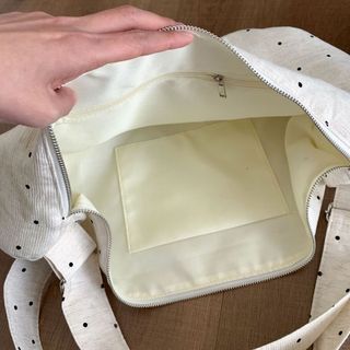 Phong cách Hàn Quốc hợp thời trang chấm bi dung lượng lớn đơn giản đa năng đi lại nhẹ xách tay túi đeo vai tươi mát