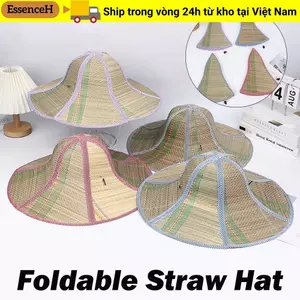 Mũ Rơm ESSENCEH, Mũ Đi Biển Đa Năng Có Thể Gập Lại, Mũ Bảo Vệ Tia UV Vành Rộng Nam Nữ
