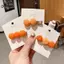 KUZHEN 2 Chiếc Sáng Tạo Vui Nhộn Nửa Cánh Cam Kẹp Tóc Cô Gái Dễ Thương Bên Kẹp Trái Cây Nhật Bản Từ Kẹp Dubill Kẹp Lưới Phụ Kiện Tóc Đỏ HOT