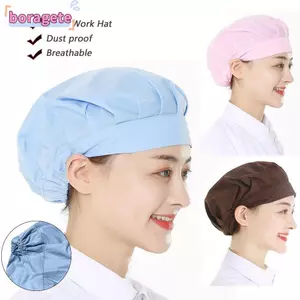 BORAGETE Mũ làm việc chống bụi, Băng đô làm việc Mũ bọc tóc bằng vải Cotton, Phụ kiện kèm tóc Dịch vụ thực phẩm Trang phục làm việc Ăn uống căng tin