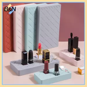B & N Máy Tính Để Bàn Lipsti Sắp Xếp Silicone 12 Khe Cắm Trang Điểm Hộp Ra Cho Trang Trí Bàn Vanity Giải Pháp Tiết Kiệm Không Gian.