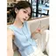 2026 Bộ đồ hai mảnh màu hồng phong cách Hàn Quốc Áo vest không tay có áo sơ mi mỏng Áo vest giảm tuổi mùa hè