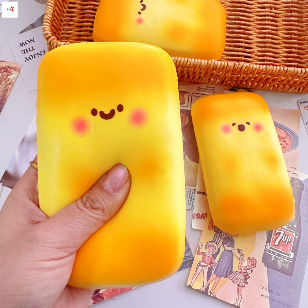 Đồ chơi bóp bánh mì phục hồi chậm PU - Thực phẩm mô phỏng ướt mềm để giảm căng thẳng