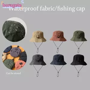 Mũ câu cá BORAGETE Leo núi mùa hè chống thấm nước có túi lưu trữ Mũ chống nắng
