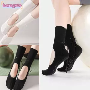 Tất tập Yoga BORAGETE, Tất Cotton Pilates đường phố Harajuku, Tất tay cầm chống trượt thông thường thấm mồ hôi