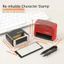 CATMALLER88 Bộ tem DIY, Bộ tem tự động trả lại mực tự động đa kích thước, các loại chữ cái Tấm nhựa màu đỏ đen Monogram in tem để sử dụng cho doanh nghiệp