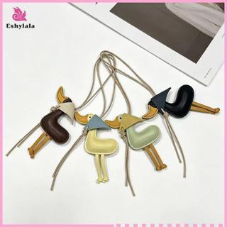 Móc khóa da giả Eshylala Du, trang trí móc khóa ô tô dễ thương [MỚI]