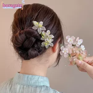 Que Tóc BORAGETE, Lược Chải Tóc Hình Chữ U, Mũ Lược Chải Tóc Hoa Phong Cách Trung Hoa
