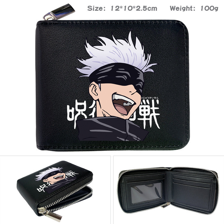 Trẻ em Jujutsu Kaisen Ví Anime In Hình Túi Dây Kéo Ngắn Cho Đồ Dùng Học Tập Và Lưu Trữ Hàng Nhỏ Hàng Ngày