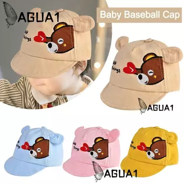 AGUA1 Mũ Bóng Chày Cho Bé, Mũ Có Thể Điều Chỉnh Hoạt Hình Mũ Chống Nắng, Mũ Đạt Đỉnh Mũ Che Nắng Trẻ Em Bé Trai Bé Gái Có Tai Vịt Lưỡi Mũ Xuân Hè
