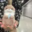 Bluelover Hoạt Hình Dễ Thương Otters Cầm Cá Búp Bê Sang Trọng Có Dây Xích Mới