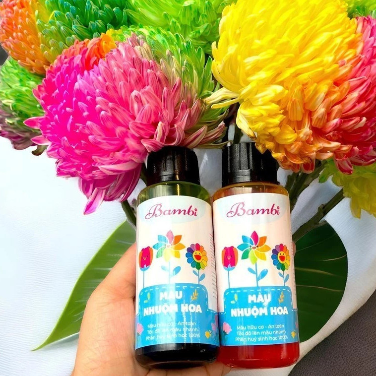 Nước Nhuộm Hoa Tươi Bambi 100ml, Tạo Màu Độc Đáo Cho Hoa, Lên Màu Đẹp, Dễ Sử Dụng