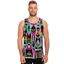 Bộ lạc Aztec 3D Tank Top Nam, Áo Vest không tay dạo phố mát mẻ, thời trang cổ điển mềm mại thoáng khí