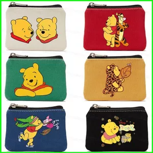 HT3 Winnie the Pooh Ví Đựng Tiền Xu Hoạt Hình Dễ Thương Zero Ví Vải In Đơn Giản Túi Đựng Tiền Xu TH3