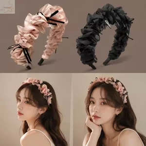 AWNGD Nơ Tóc Hoop, Phụ Kiện Tóc Cao Cấp Thiết Kế Đầu Crinkle Ruy Băng Tóc, Thời Trang Đơn Giản Băng Đô Cô Gái
