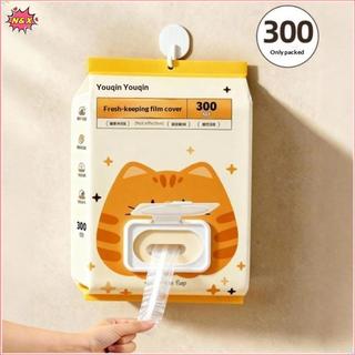 N & X 300 Chiếc Túi Bảo Quản Thực Phẩm PE Dùng Một Lần Co Giãn Bám Phim Cấp Thực Phẩm Treo Tường Thiết Kế Cho Nhà Bếp Gia Đình Tổ Chức.