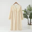 Phụ Nữ Cotton In Hoa Dài Tay Váy Ngủ Nữ Vinage Retro Đồ Ngủ Váy