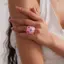 PNPIA- Nhẫn nhựa màu tối giản hợp thời trang với kim cương sáng cổ điển Nhẫn hình học cá tính không đều Phụ kiện trang sức Quà tặng