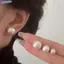 Bluelover Mới Pháp Thanh Lịch Bông Tai Ngọc Trai Cho Thời Trang Hàn Quốc Cưới Trang Sức Đảng Nữ Ngọt Ngào Phụ Kiện Quà Tặng Mới