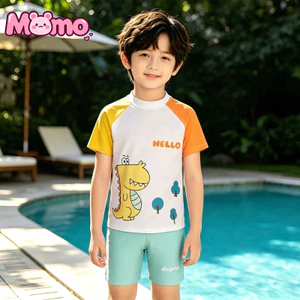 Bộ đồ bơi trẻ em hoạt hình, bộ đồ bơi hai mảnh khô nhanh cho bé trai và bé gái cùng phong cách