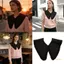 Exhila Có Thể Tháo Rời Cổ Giả Cotton Pha Trộn Áo Sơ Mi Có Thể Tháo Rời Cổ Thanh Lịch Ruffle Viền Công Sở Mặc Phụ Kiện Thời Trang
