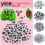 YICA 100 Cái / túi Búp Bê Hoạt Động Mắt, Phụ Kiện DIY Đồ Chơi Quấn Mắt Di Chuyển, Chất Lượng Cao Có / Không Dính Lưng Nhựa Đen Trắng Trẻ Em Thú Nhồi Bông Mắt Sang Trọng