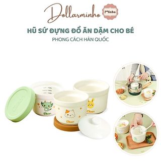 Hũ sứ đựng đồ ăn dặm cho bé phong cách Hàn Quốc ( số lượng 1c)