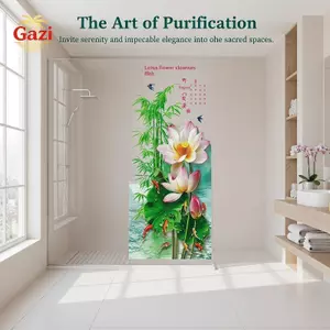 Phim Cửa Sổ Tĩnh Điện Phong Cách Trung Hoa Sen Koi Tre Có Thể Tháo Rời Bảo Mật Tĩnh Trang Trí Cho Ban Công Cửa Kính [VN]