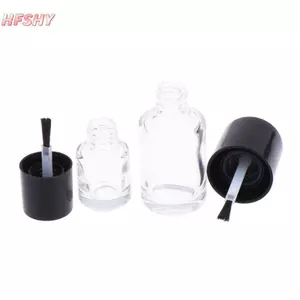 HFSHY Thủy Tinh Sơn Móng Tay Chai Trống Có Bộ Bàn Chải 1 Cái 2 Chiếc Chọn Kích Thước 5ml 10ml 15ml Có Thể Đổ Lại Cho Móng Tay Nghệ Thuật Dầu DIY Sử Dụng VN