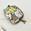 Hoạt Hình Dễ Thương Canvas Chìa Khóa Ví Đựng Tiền Xu Túi Đựng Thẻ Nam Đa Năng Ví Đựng Tiền Xu Di Động Ví Nhỏ Unisex Mang Theo Túi