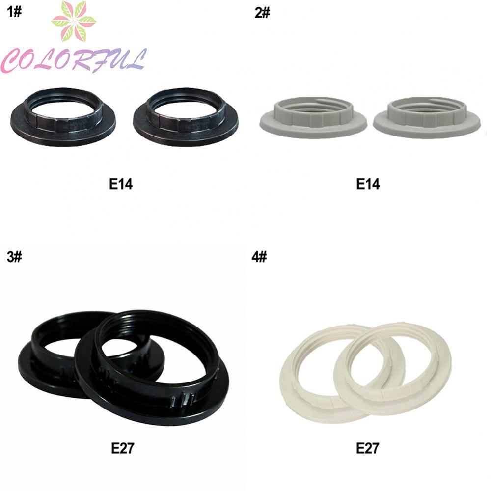 Versatile Lamp Holder Adapter E14/E27 Collar Ring for Black or White Lamp Shades