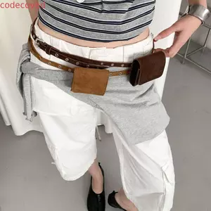 Túi thắt lưng nữ COSCOVED, Túi thắt lưng PU phong cách Hàn Quốc, Ins Suede Retro Màu trơn Túi thắt lưng nữ